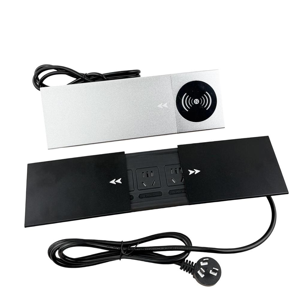 Office Desktop Sliding Cover USB Network Socket Power Strip