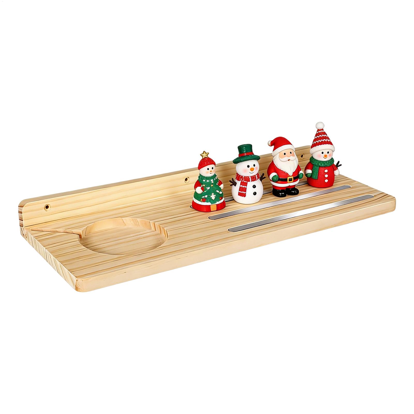 

Wooden Audio Player Doll Rack Charging Station Wall Mounted Storage Floating Shelves toy Storage Organizer With Metal Strips China Mainland