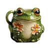 Taza de Cerámica para Beber con Rana Pintada a Mano Asa Cómoda Taza de Café Perfecta Para Cocina o Espacios de Trabajo