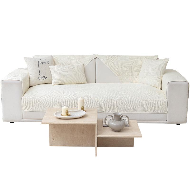 Nordisches, schlichtes Sofakissen in Volltonfarbe, für alle Jahreszeiten, aus reinem Baumwollstoff, rutschfestes Baumwollkissen, universeller, moderner Sofabezug, Handtuch