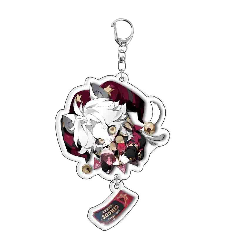 Layered Grotesque Circus Harlequin Acrylic Keychain - Anime Merchandise 55mm