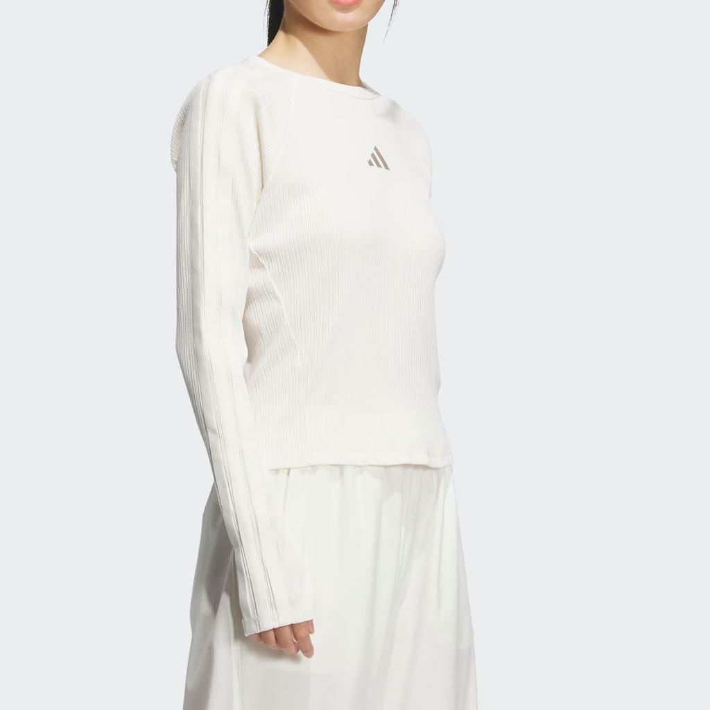 Adidas T Shirts Women's Jade White Crew Neck Moderate Other KB7754