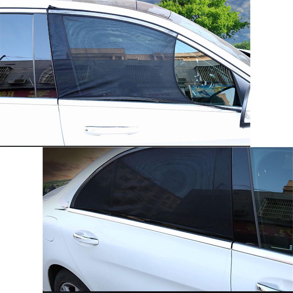 Black Car Side Window Protection Pullover Sun Shade Visor Mesh Cover