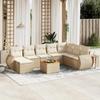 VidaXL Garden Lounge Set with Cushions 9 Pcs, Patio Sofas, Patio Furniture Set, Outdoor Furniture, Beige 3225141