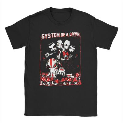 System of A Down TShirts for Men Women Heavy Metal Rock Vintage Pure Cotton Tees Round Neck  T Shirts Plus Size Tops