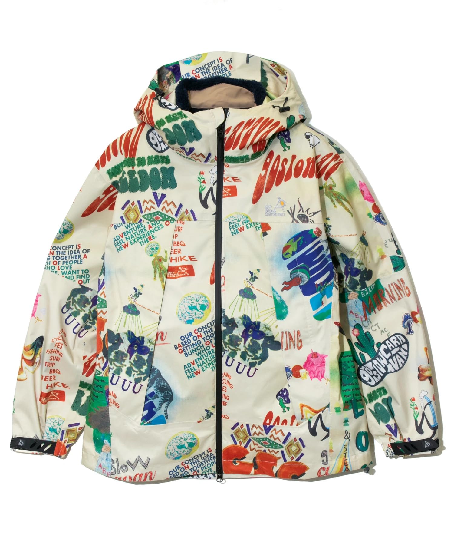 

[go slow caravan] 330225 3-Layer All-Over Print/CRAZY 3-WAY Hoodie JKT All-Over Print 1 M