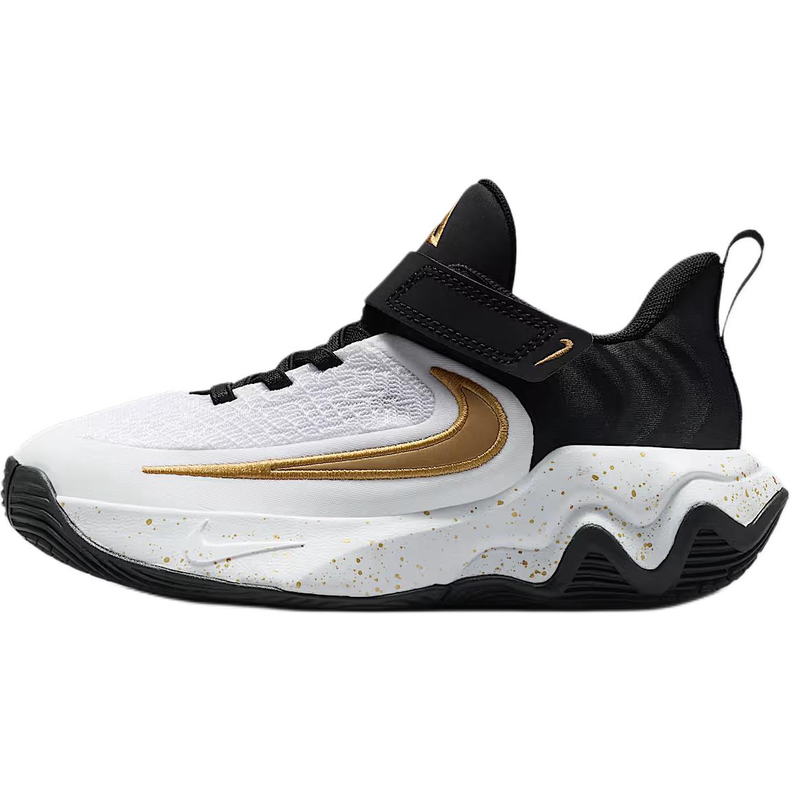 

Nike Giannis Immortality 4 PS Black White Metallic Gold Kids Sneakers IH7665-003 35