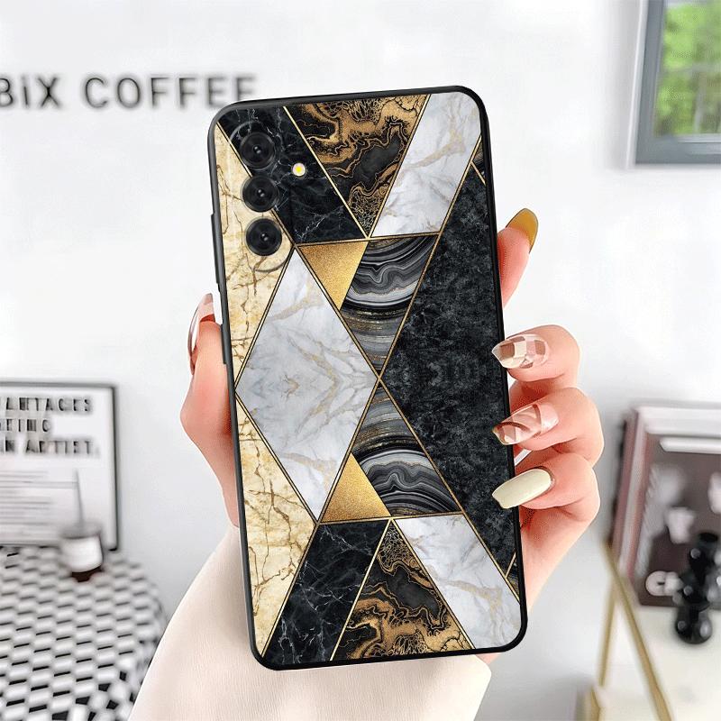 Geometric Marble Pattern Soft Phone Case for Samsung A17 A37 A57 A16 A26 A36 A56 A15 A25 A35 A55 A14 A24 A34 A54 A13 A23 A33 A53
