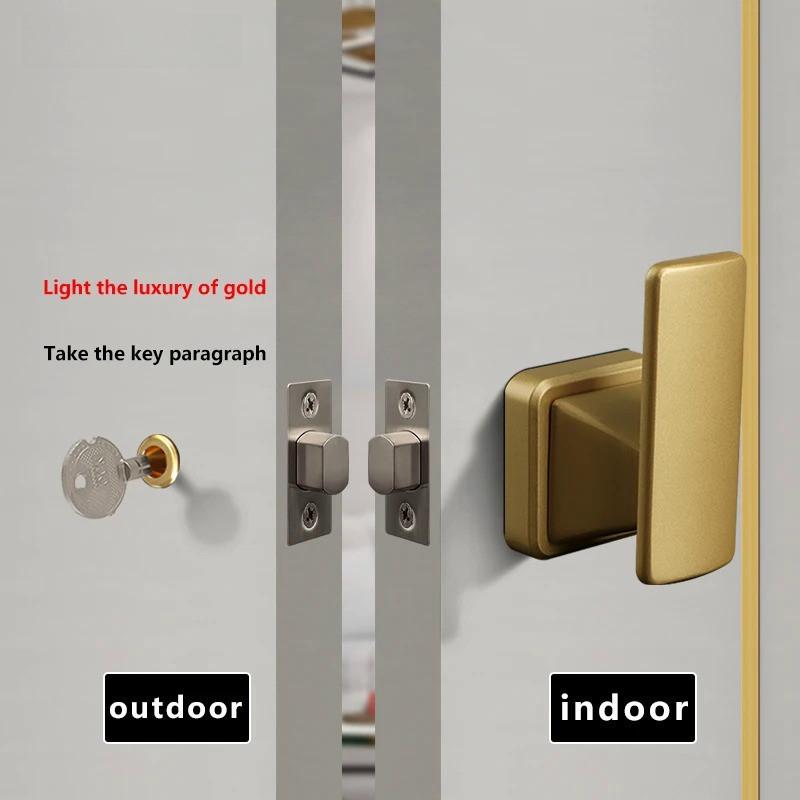 Innentür Verstecktes einseitiges Schloss Hintergrundwand Türgriff Verstecktes Schloss Neues unsichtbares Türschloss