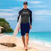 Men's Quick-Drying Long-Sleeve Wetsuit Set - Jellyfish Protection, Surf, Snorkel, Sun Protection, Fitness, Split Swim Trunks