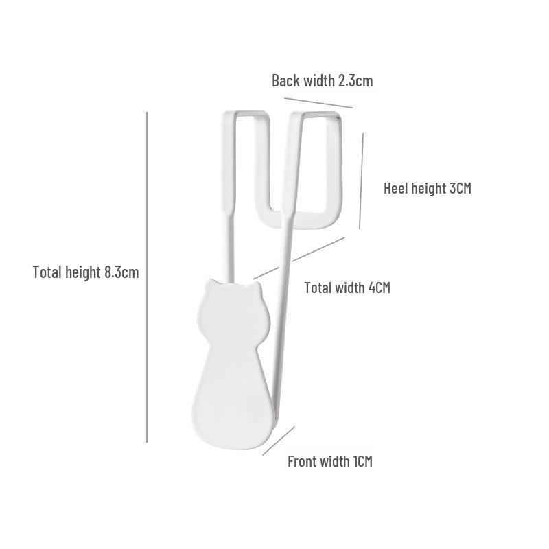 Cat-Shaped Wrought Iron Over-the-Door Hook - Nail-Free, Adhesive-Free 