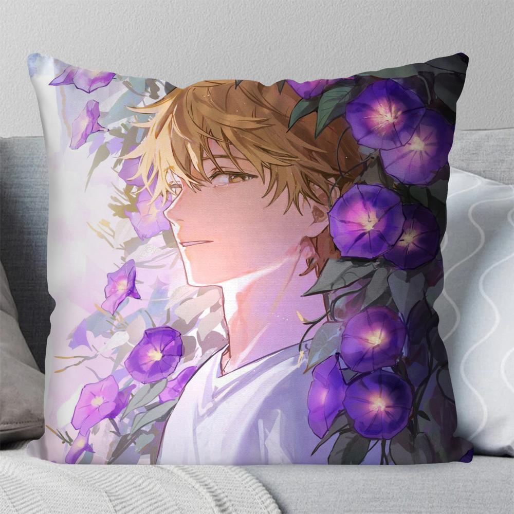 Skip And Loafer Youth Campus Animation Pillow Case Square Pillow Bedroom Sofa Leisure Comfort Living Room Home Decoration 40X40