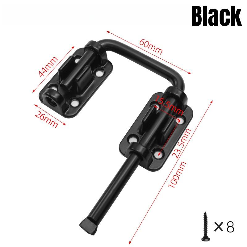 Zinklegierung Terrassen-Schiebetür-Schleifschloss, 90/180 Grad Türriegelschlösser, Tor Diebstahlschutz-Schnalle, U-förmige Türbolzen Riegelbeschläge