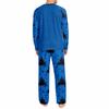 Men's Halloween Pajama Set with Long Sleeve Round Neck Top and Pants for Comfortable Sleep