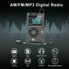 Digital AM FM Radio Portable Pocket Radio,600 mAh Rechargeable Walkman Radio with Stereo Earphone Support TF Card,Large LCD Screen and Lock Screen
