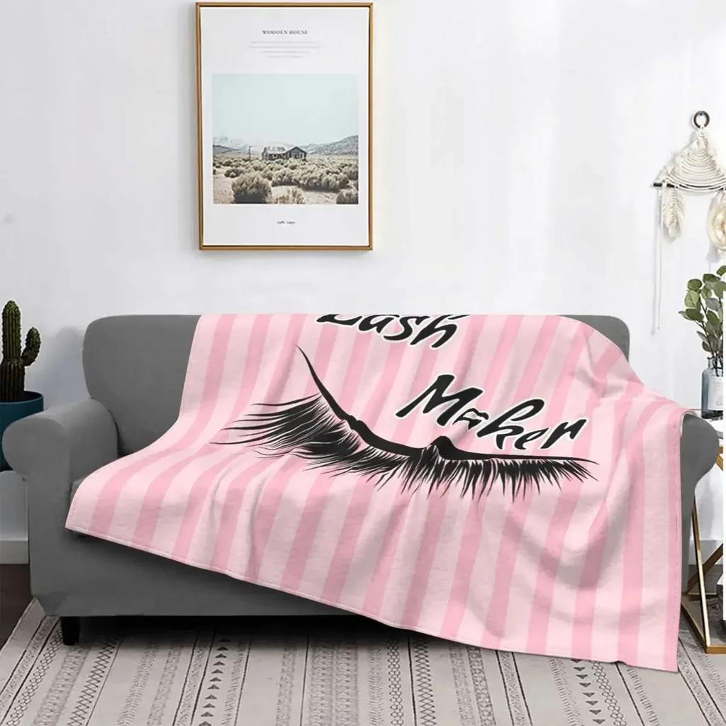 Lashes Mascara Blanket Super Soft Flannel Blanket Comfy Cozy Throw Blanket Couch Lightweight Blankets for Living Room Bedroom