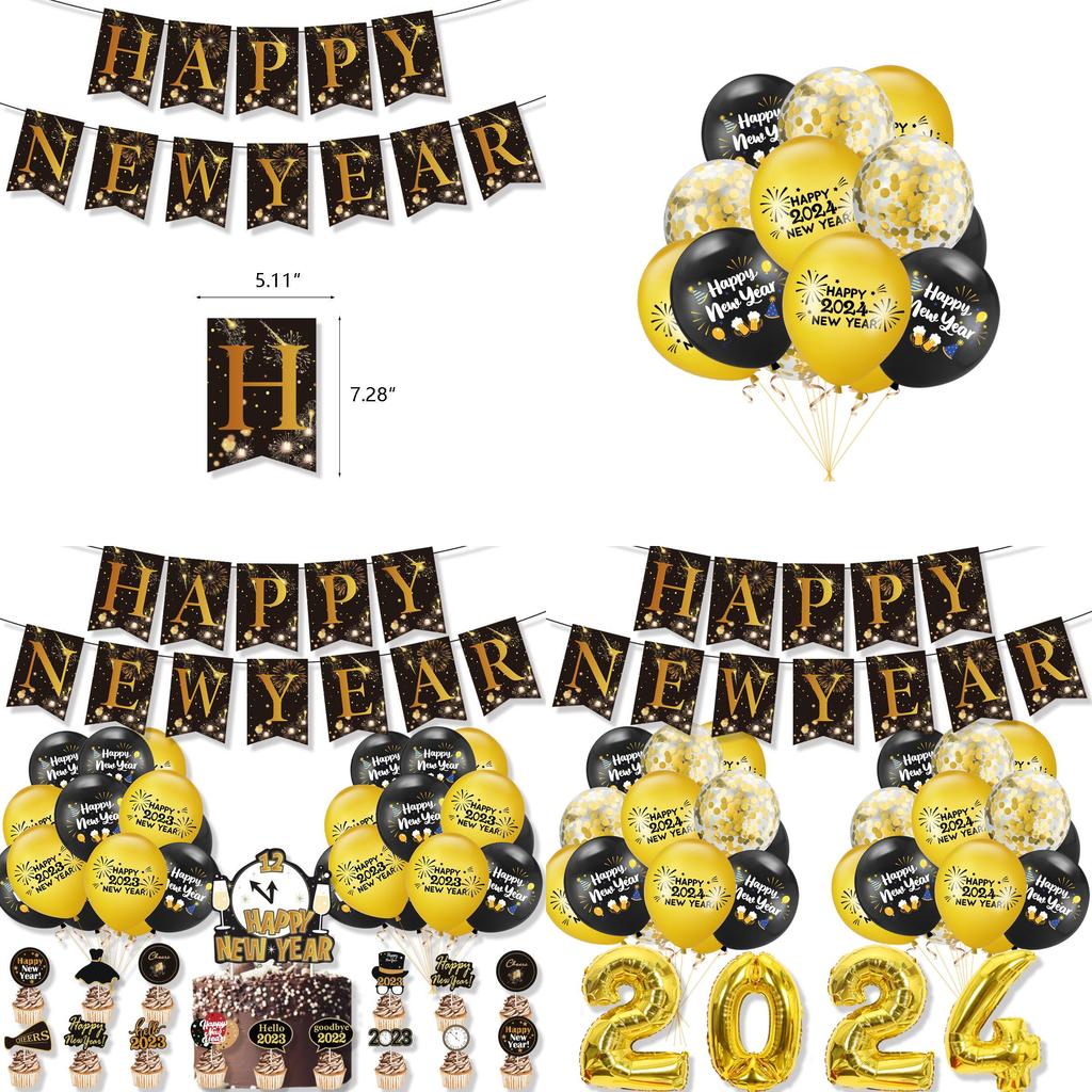 Premium Latex Balloon Set Ideal For New Year's Theme Parties And Festive Decorations