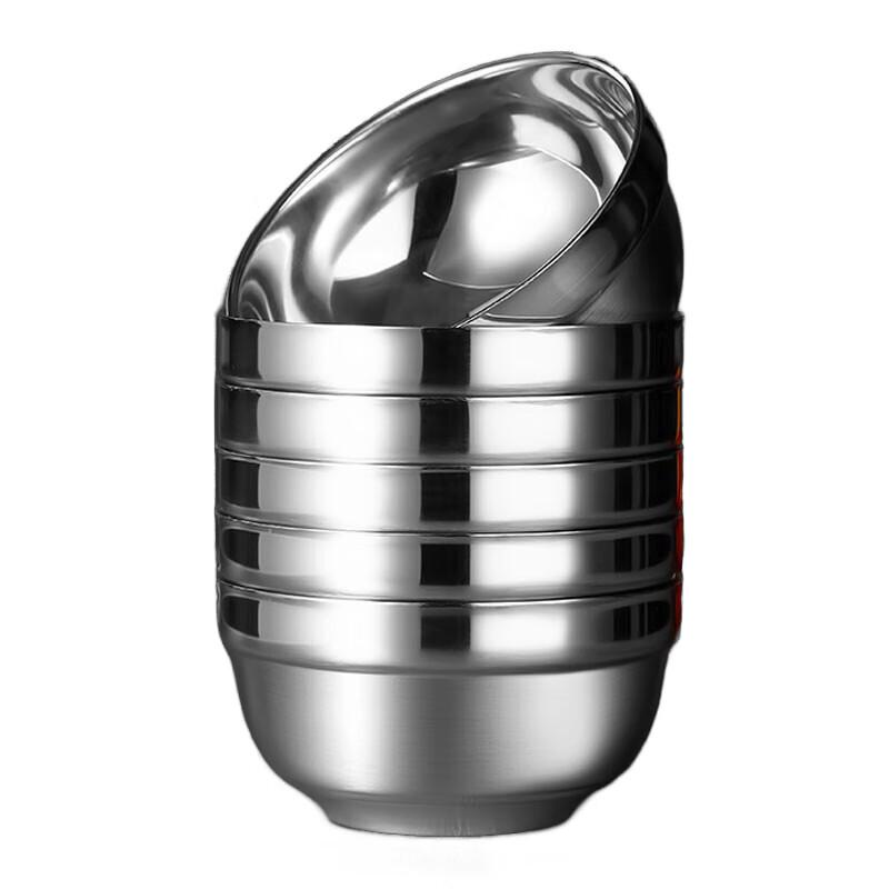 Meichu 304 Edelstahl 12cm doppelwandige isolierte Schüsseln (6 Pack)