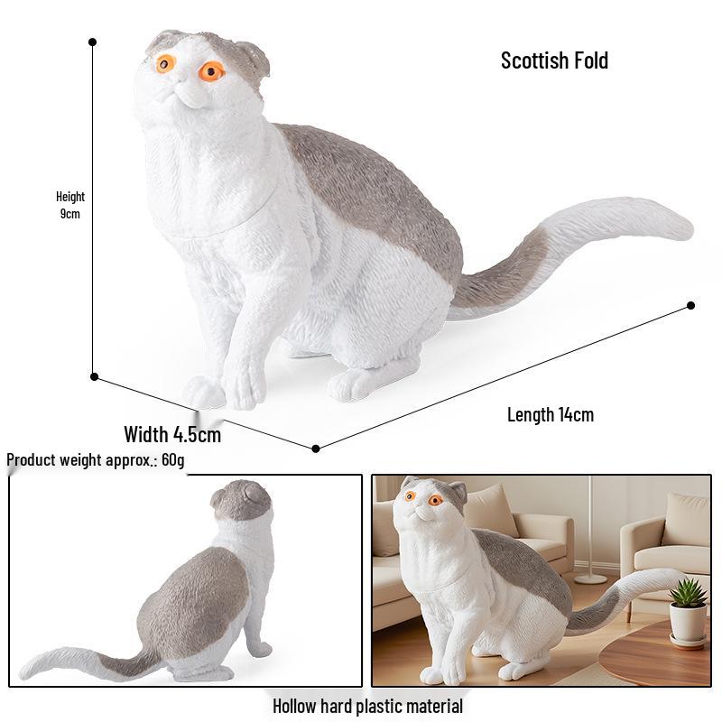 Realistic Exotic Orange Tabby Cat Heart Model Ornament