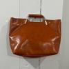 Luxury Soft Leather Women's Handbag Metal Handle Retro Large Capacity Crossbody Bag  Simple Commuter Briefcase