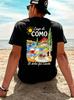 2026 Lago Di Como Italy Landscape Graphic T Shirt Unisex Crew Neck Short Sleeve Summer Tee