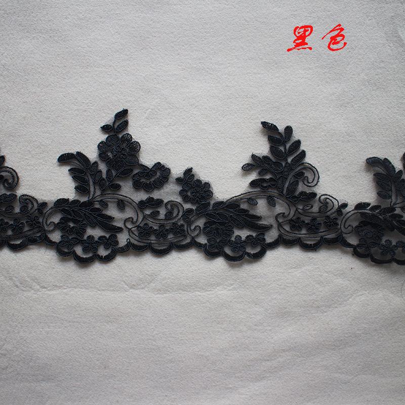 7Cm Multi-Color Nail Drill Three-Dimensional Flower Sequin Decorative Clothing Skirt Cuffs Ethnic Style Accessories Lace