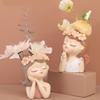 Cute Plants Flower Pot Resin Succulent Planter Flower Vases Little Girl Garden Decoration for Home Office Plant Pot