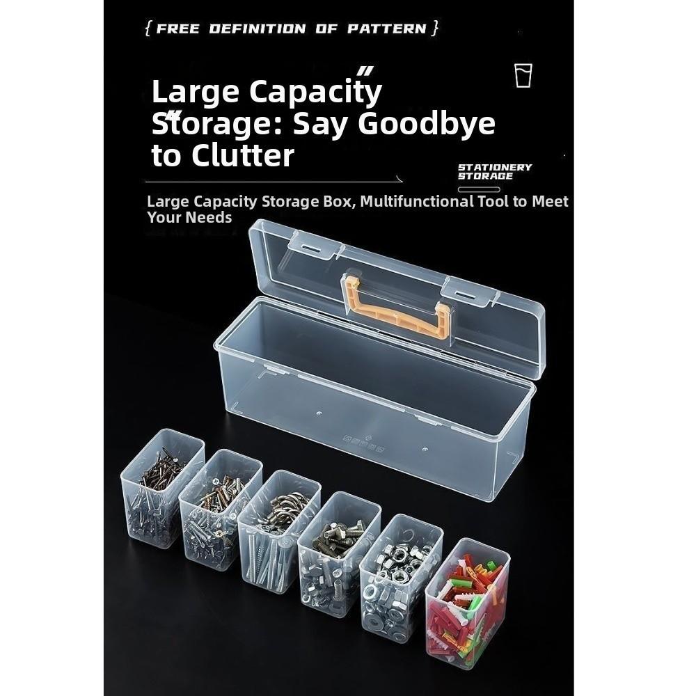7pcs 6 Small Boxes 1 Large Box Tool Parts Storage Box Set  for Home Use