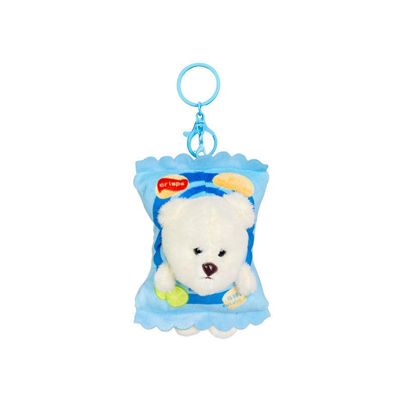 Plush Potato Adorable Chip Bear Keychain Cute Cartoon Design For Car And Accessories Bag