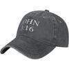 John   Baseball Cap Washed Denim Adult Dad Hat Breathable Outdoor Casual Golf Cap