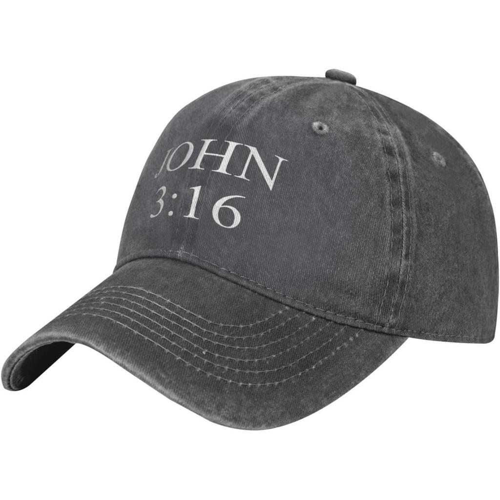 John   Baseball Cap Washed Denim Adult Dad Hat Breathable Outdoor Casual Golf Cap