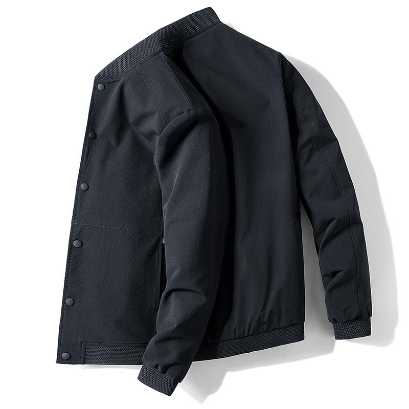 New Autumn Jacket Men's Short Autumn Baseball Collar Men's Stand-up Collar Top Spring and Autumn Middle-aged Dad Coat