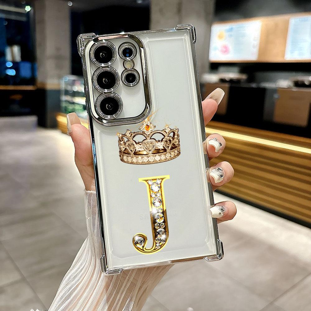 

Funda For Samsung S26 Ultra Phone Case K W N F J O Initial Letter For Galaxy S25 FE S26 S24 S23 S22 S21 Ultra S20 Plus 5G Cover Galaxy S20 FE