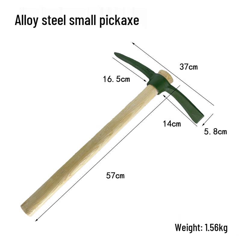 Moufou Carbon Steel Pickaxe with Wood Handle