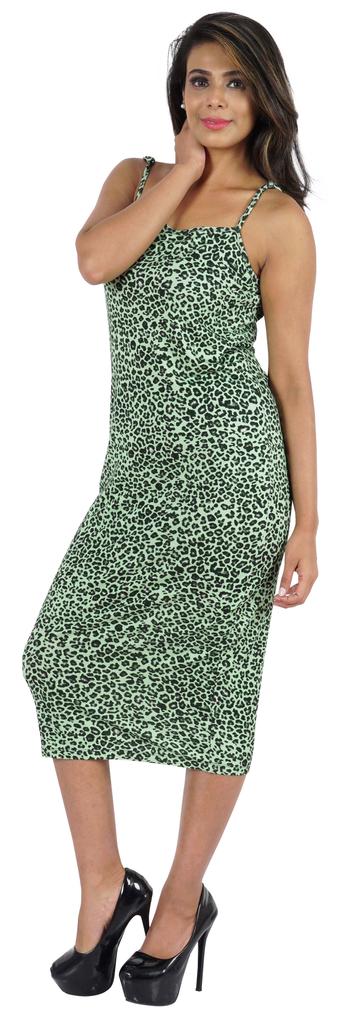Inkmeso Womens Sexy Spaghetti Strap Dress Printed Bodycon Club Party Midi