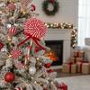 Plush Christmas Ornaments Velvet Candy Cane Lollipop Hanging Balls for Xmas Tree Decor Holiday Party Supplies