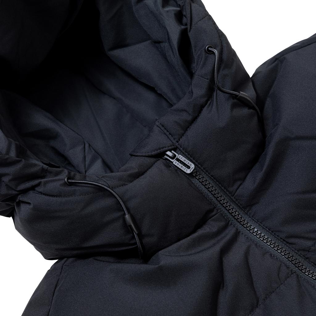Li Ning Table Tennis Series 25Q4 Hooded Long Windproof Water-Repellent Warm Thick Big Logo Cotton Jacket Unisex Jacket Black AFMU037-6