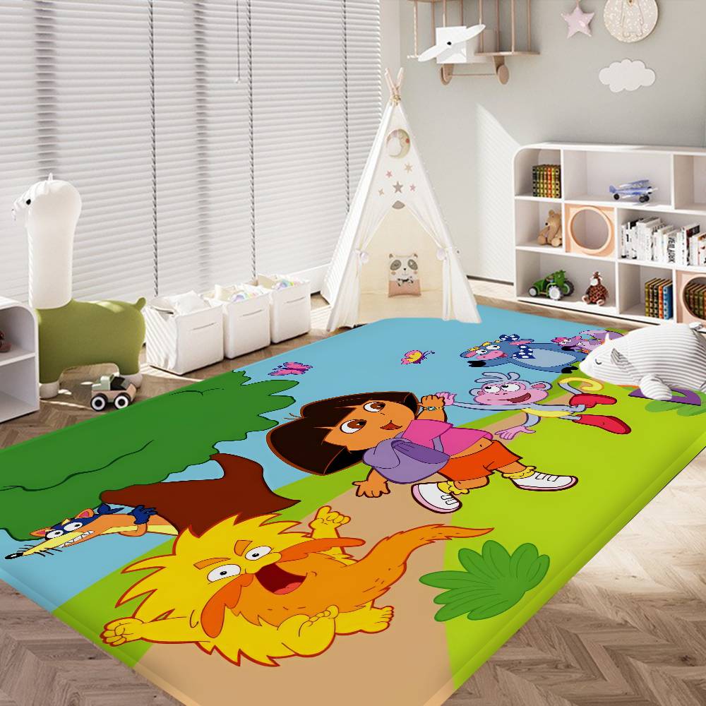 D-Dora the E-Explorer Room Mats Retro Multiple Choice Living Room Kitchen Rug Non-Slip Welcome Rug