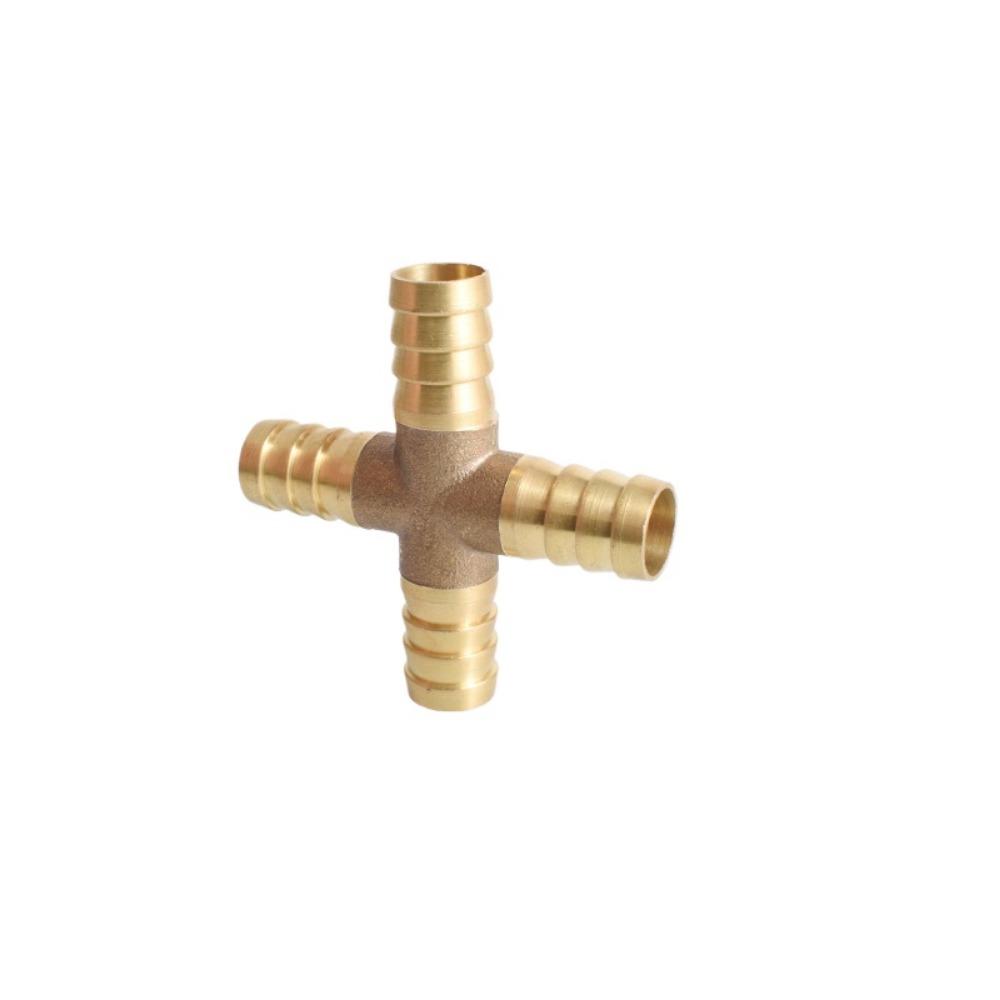 4 5 6 8 10 12 14 16 19 25mm Hose Barb Brass Hosetail Straight Elbow Tee Y Cross 2/3/4 Way Fitting Splitter Connector Home Garden