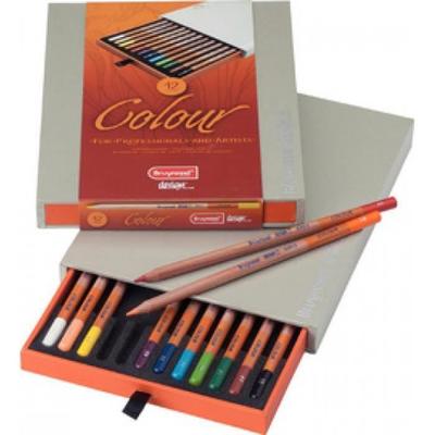 Colored Pencil - Bruynzeel - Design Colour - Box of 12 - Black - For Children and Mixed Media