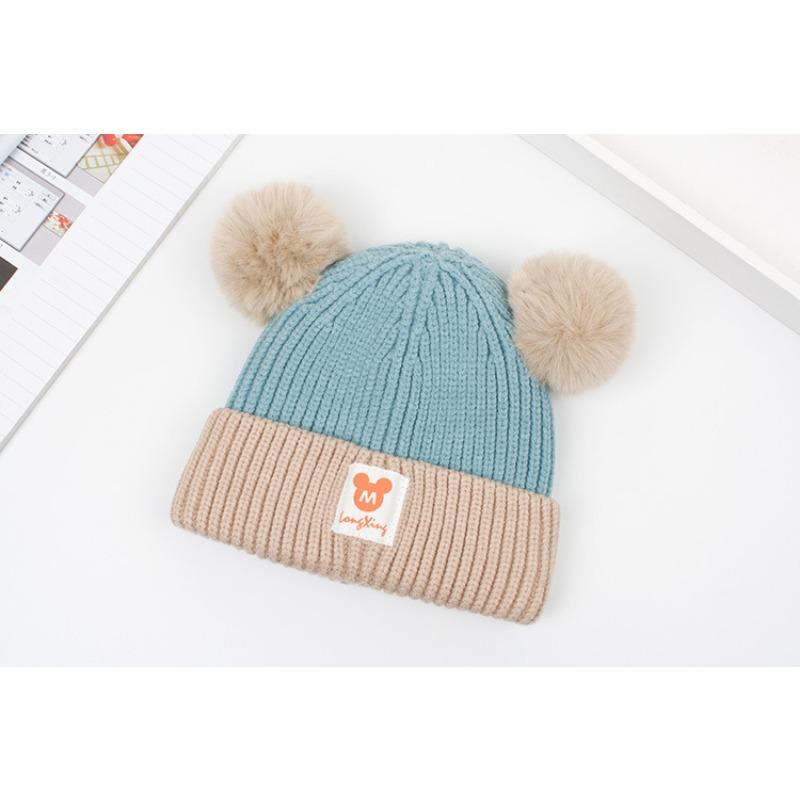 Pălărie pentru bebeluși Toamnă și iarnă Pălărie din lână pentru bebeluși Strat dublu 1-3 ani Copii Băieți și fete Pălărie tricotată Pălărie pentru copii pentru adulți