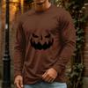 Men's Halloween Long Sleeve Neck Casual Top for Party