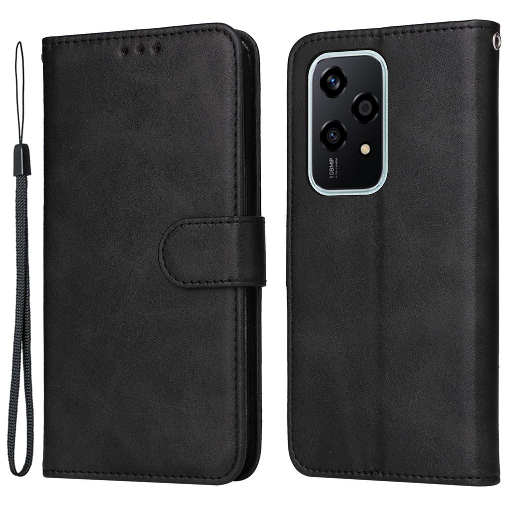 Pro Honor 200 Lite Pouzdro Textura telecí kůže Peněženka Sloty na karty Magnetická přezka Kryt na telefon