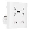 13A Multifunctional Wall Power Outlet Socket with 2 USB Port Home Improvement 110/