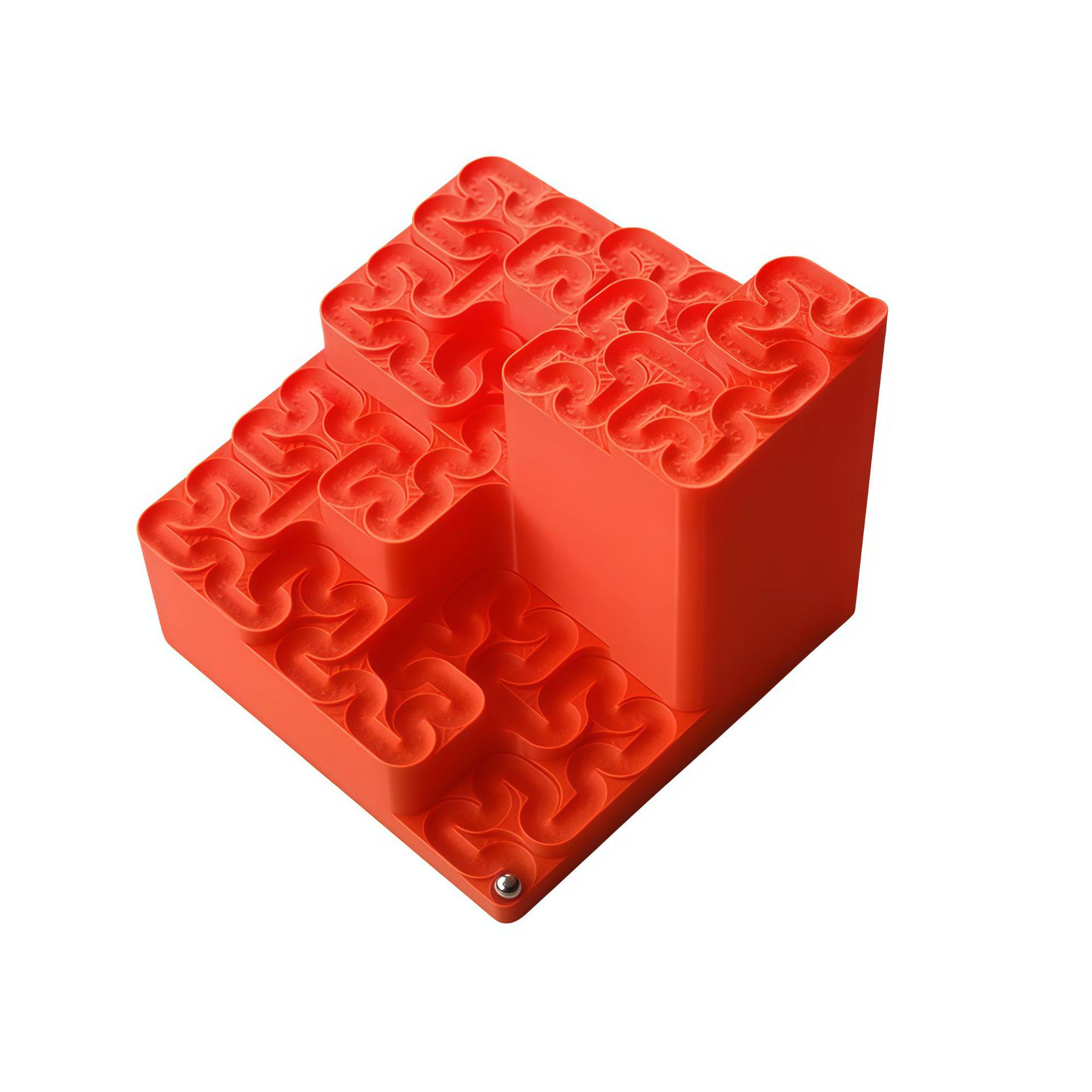 Douyin Style Hilbert Curve Marbles Racetrack Model
