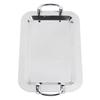 Stainless Steel Buffet Plate Bright Mirror Finish Serving Tray with Handle for Hotel Restaurant