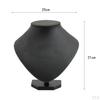 Black Leatherette Necklace Bust Jewelry Display Stand Figure Holder
