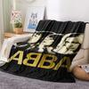 1 Stück ABBA Aufdruck Flanelldecke, Hohe Qualität, Bequem für alle Jahreszeiten, Heimdekoration, Wärme und Komfort, Perfekt für Weihnachtsgeschenke