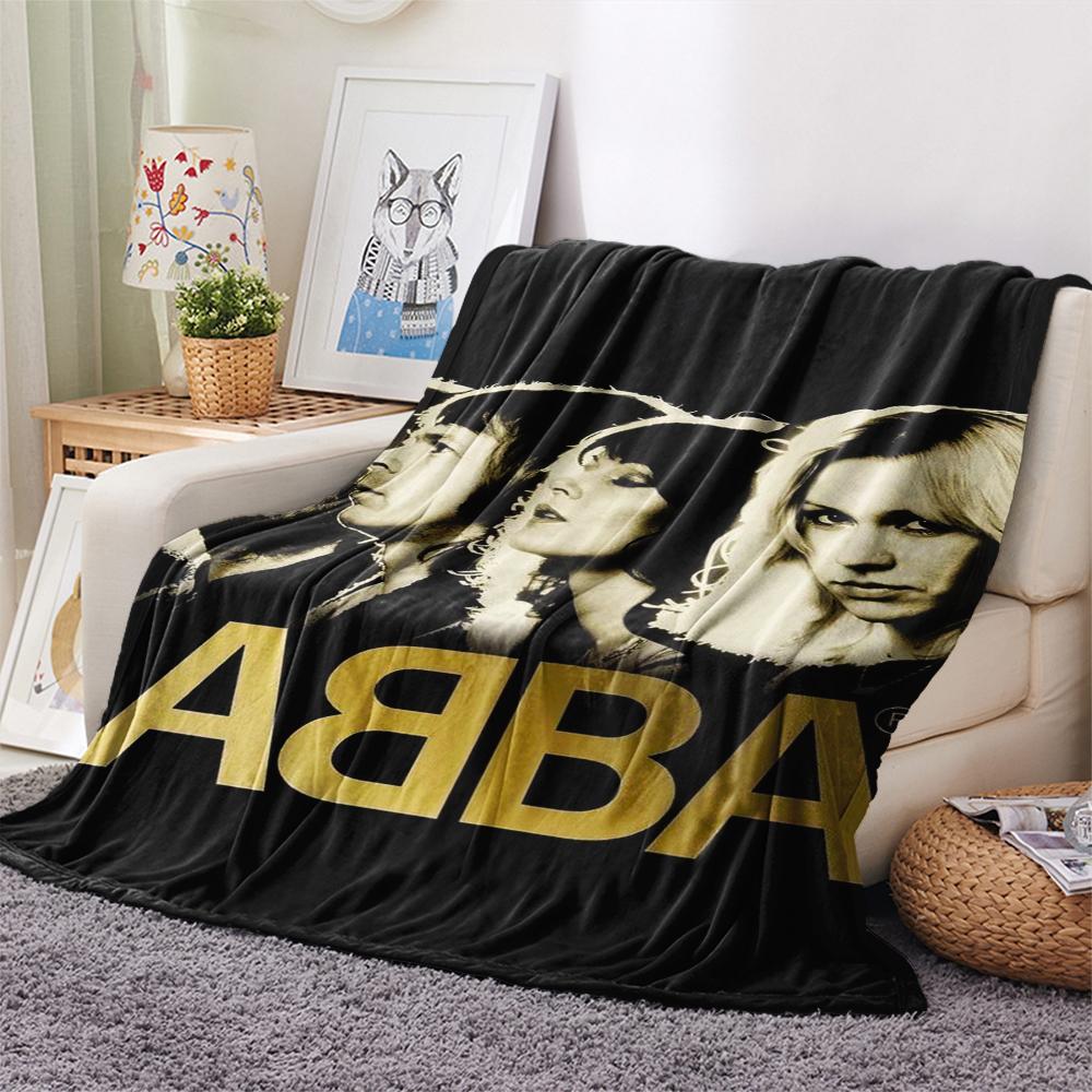 1 Stück ABBA Aufdruck Flanelldecke, Hohe Qualität, Bequem für alle Jahreszeiten, Heimdekoration, Wärme und Komfort, Perfekt für Weihnachtsgeschenke