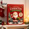 Holiday Countdown Gift 2026 Christmas Characters Advent Calendar 24-Day Food Theme Ornament Set Stocking Stuffers 2D Acrylic Hanging Decor for Tree,